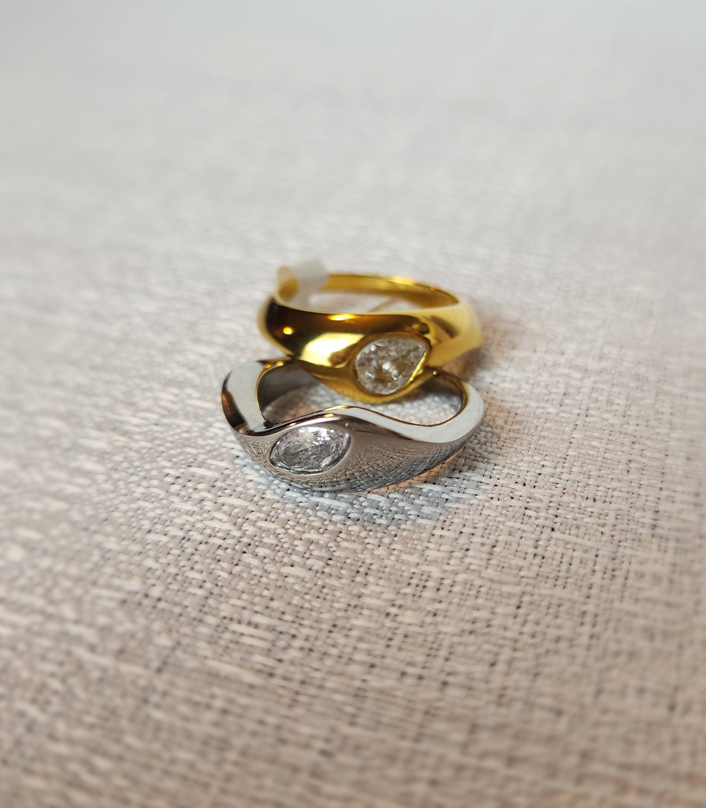 Stainless steel Ring Two Tonesize 8