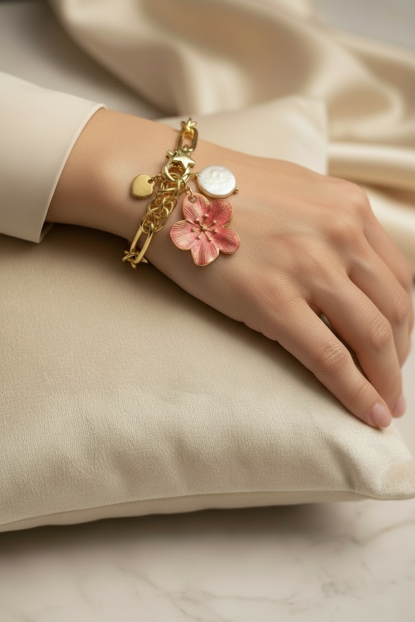 Gold plated Sakura Flower